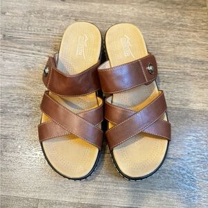 Brown Slide Sandals for Women